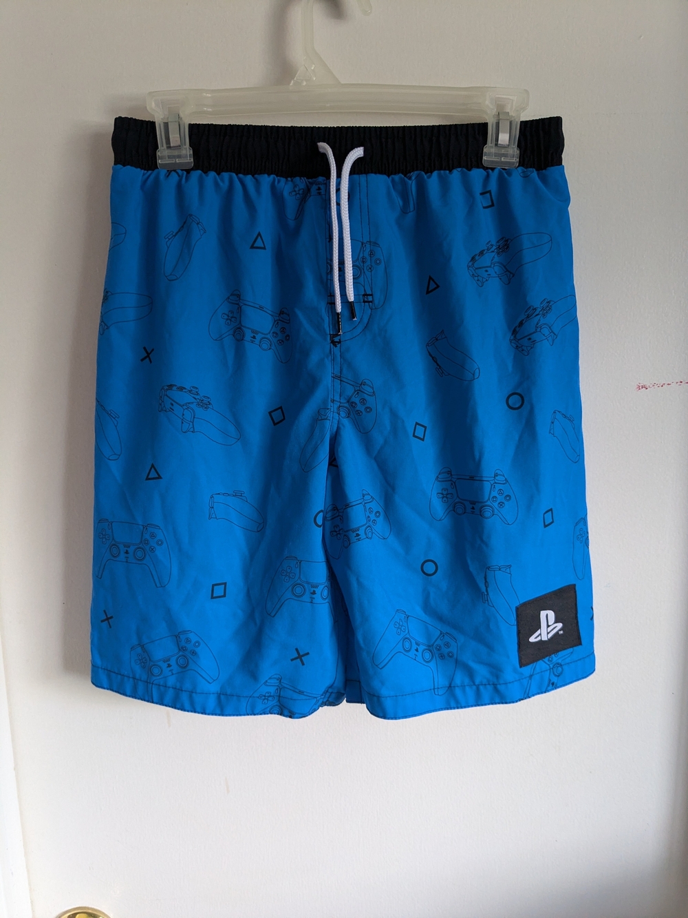 Sony Blue PlayStation Controller Print Boys Swim Shorts Size 14/16